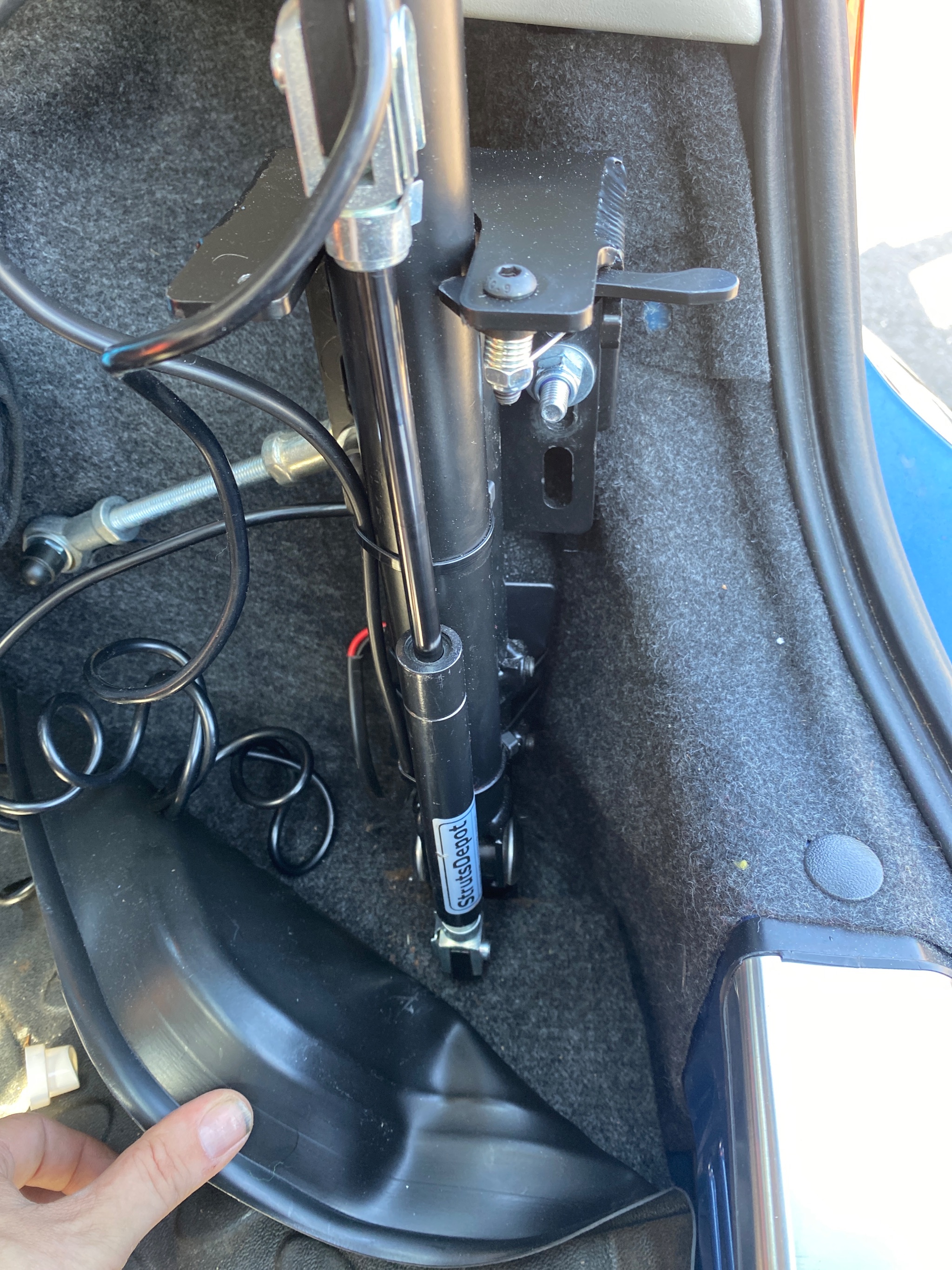 Brig-Ayd boot hoist fitted to a Nissan Micra in Ferndown
