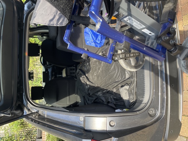 Push-pull hand controls installed alongside steering wheel in a Honda HR-V