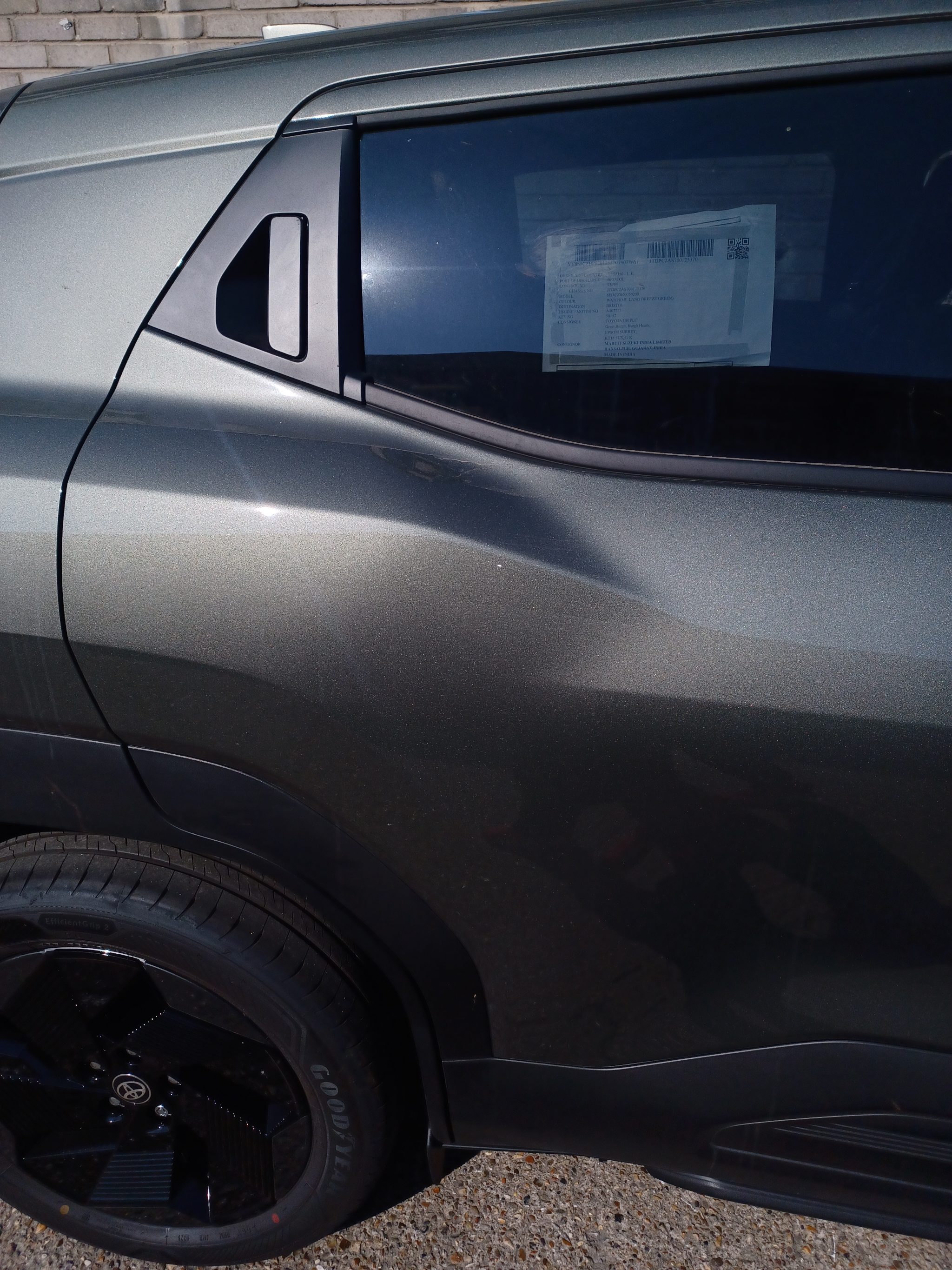 Push/pull hand controls fitted to a Toyota Urban Cruiser at Heathrow
