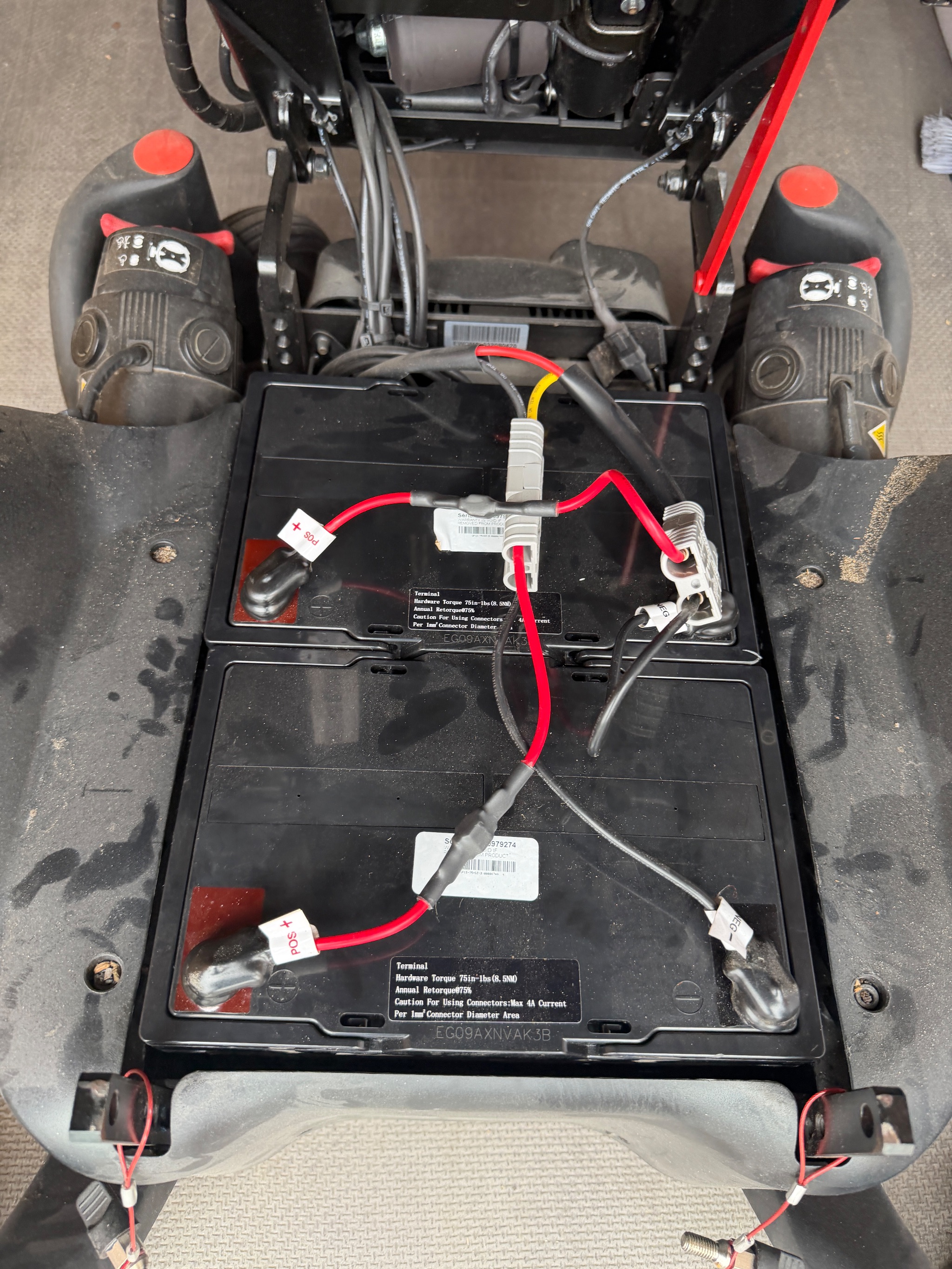 Fully reassembled powerchair ready for customer delivery