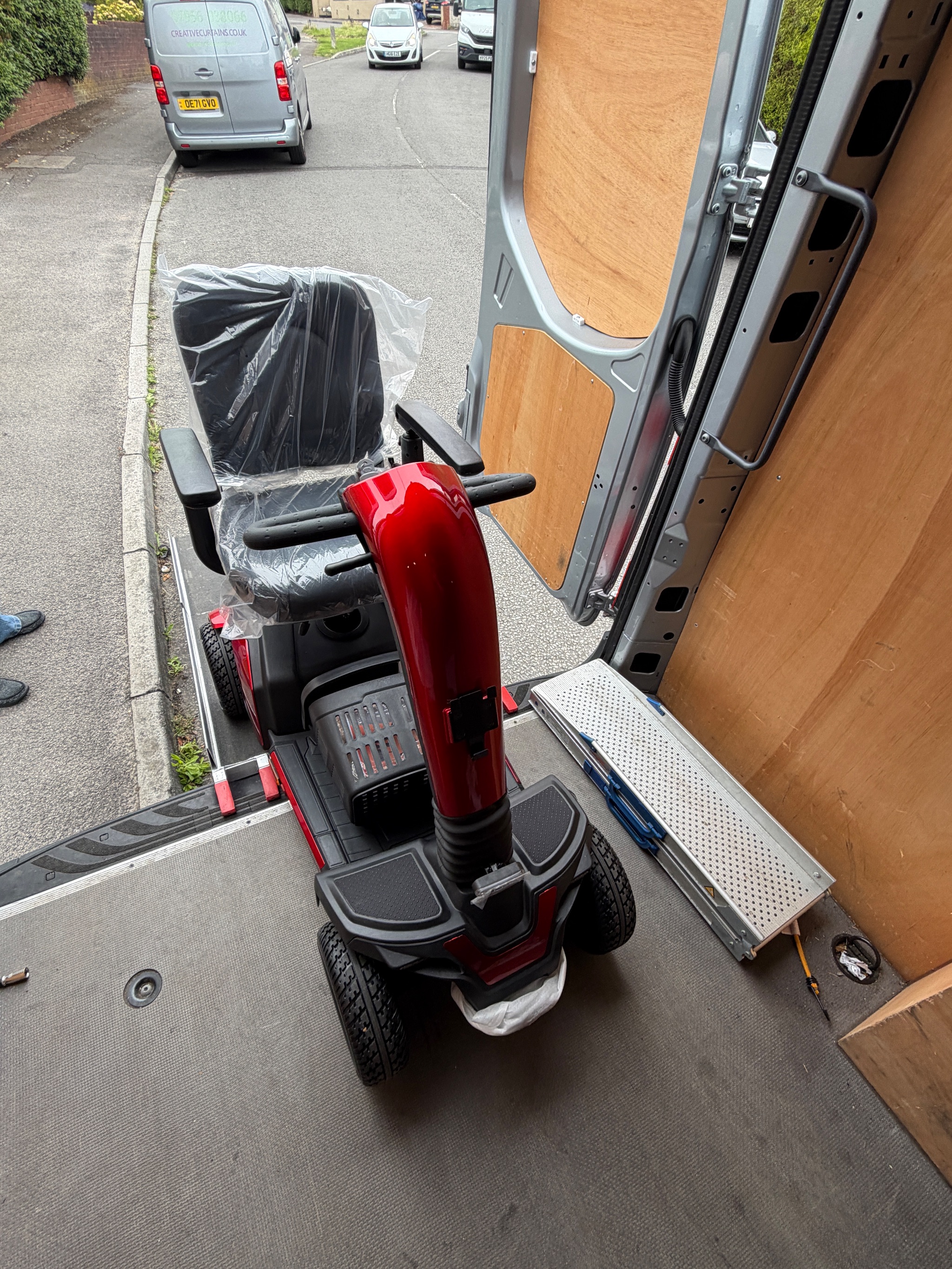 Compact mobility scooter home demonstration in Ferndown
