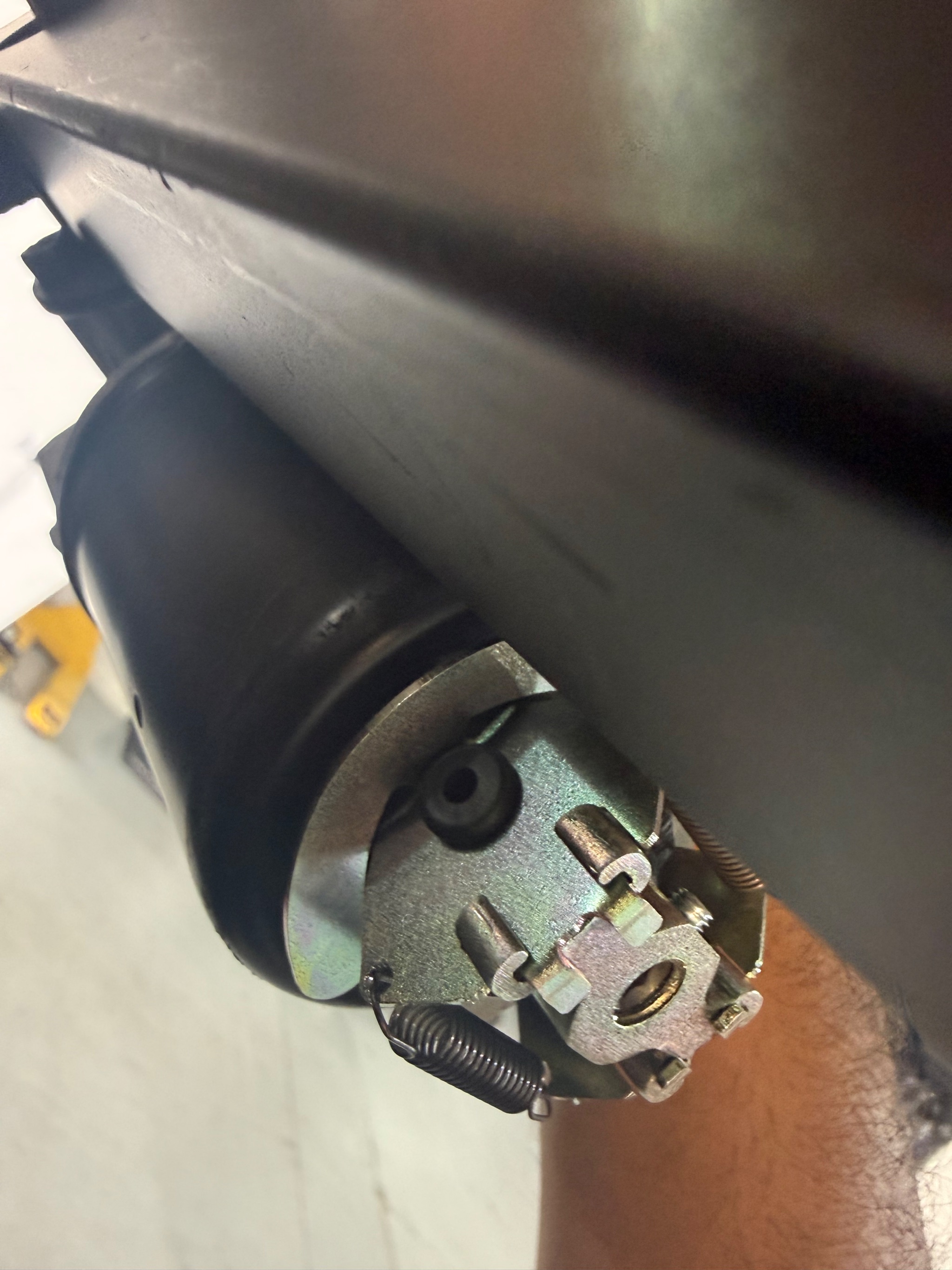 Replacement webbing strap fitted to a vehicle boot hoist