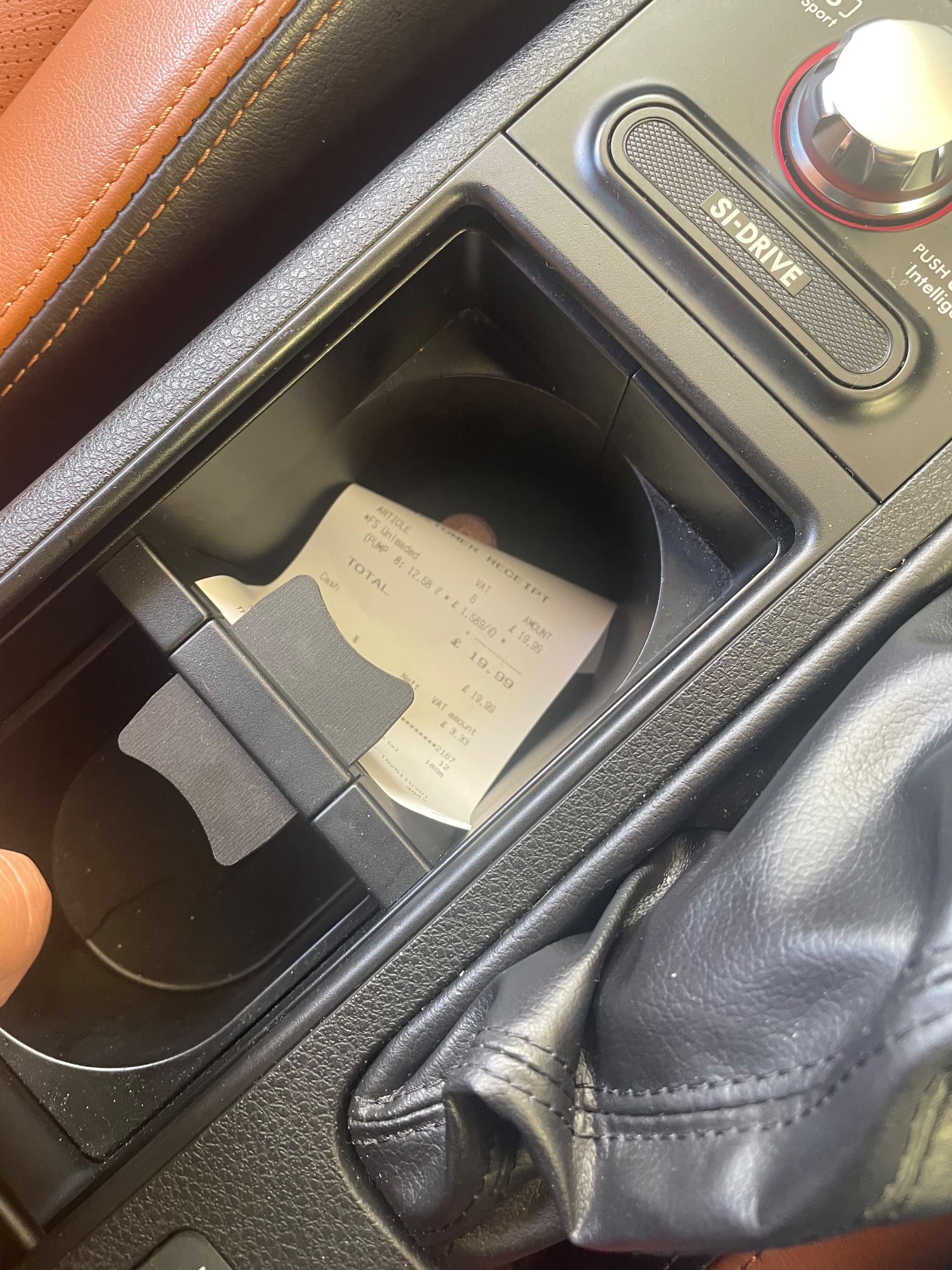 Driver side footwell showing the original left footrest