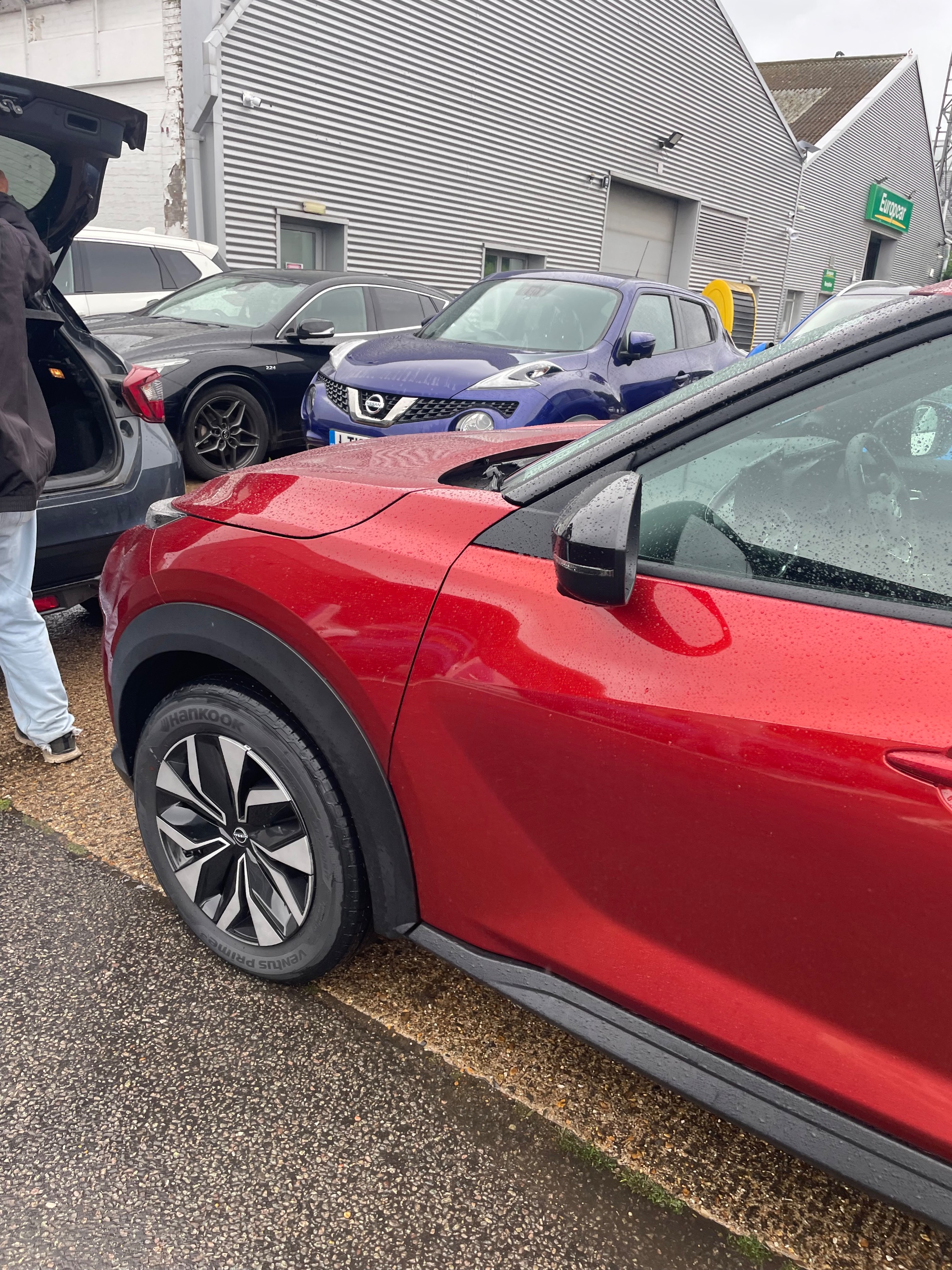 Push/pull hand controls fitted to a Nissan Juke at Heathrow