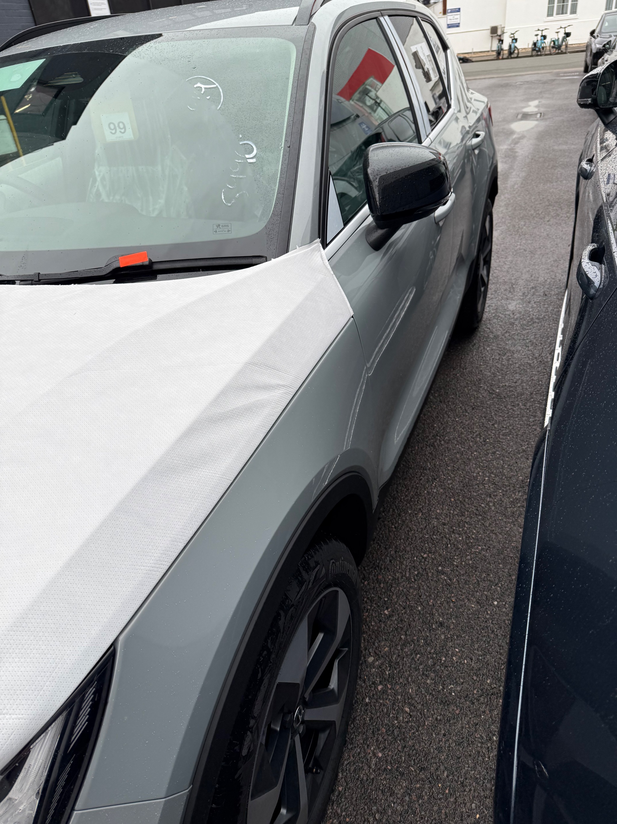 Volvo XC40 driver footwell with twin flip accelerator adaptation