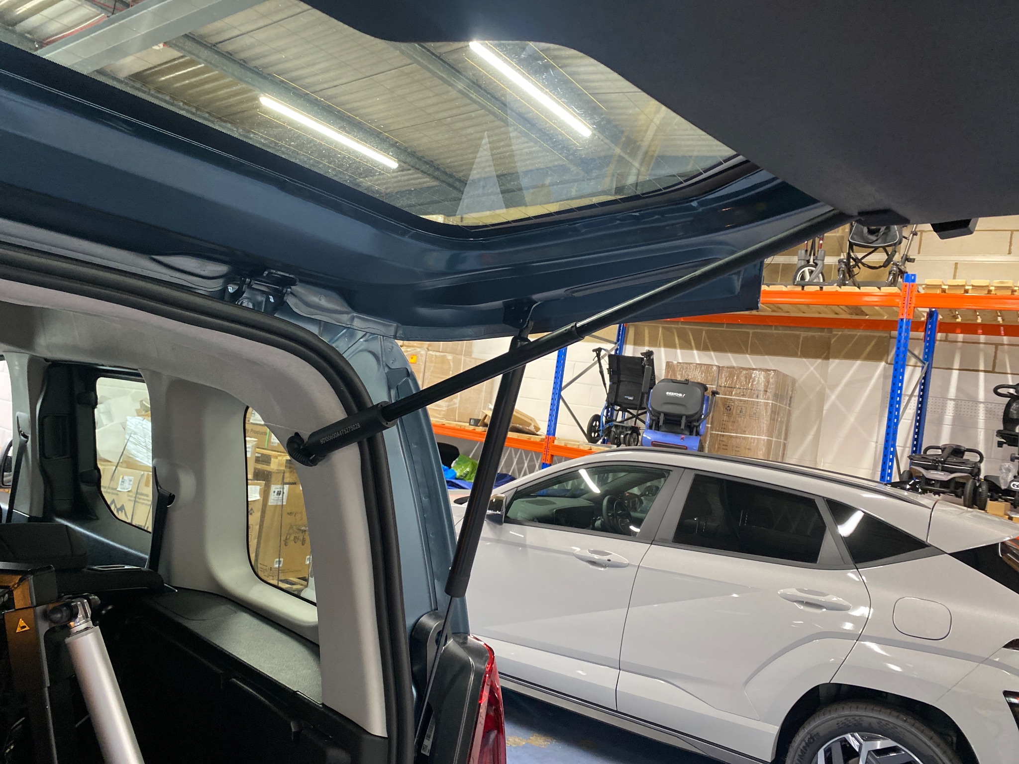 BAS electric boot opener mechanism installed on the tailgate