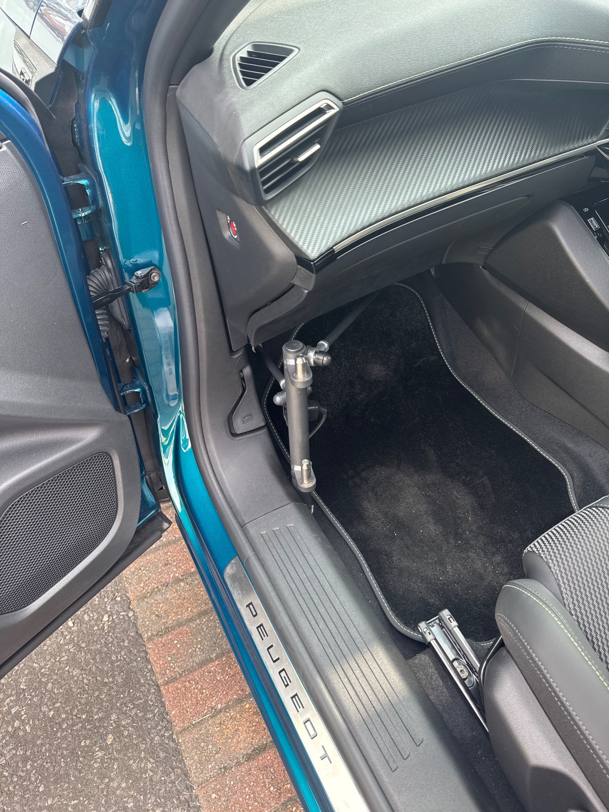 Person hoist fitted to a Peugeot 2008 in Ferndown