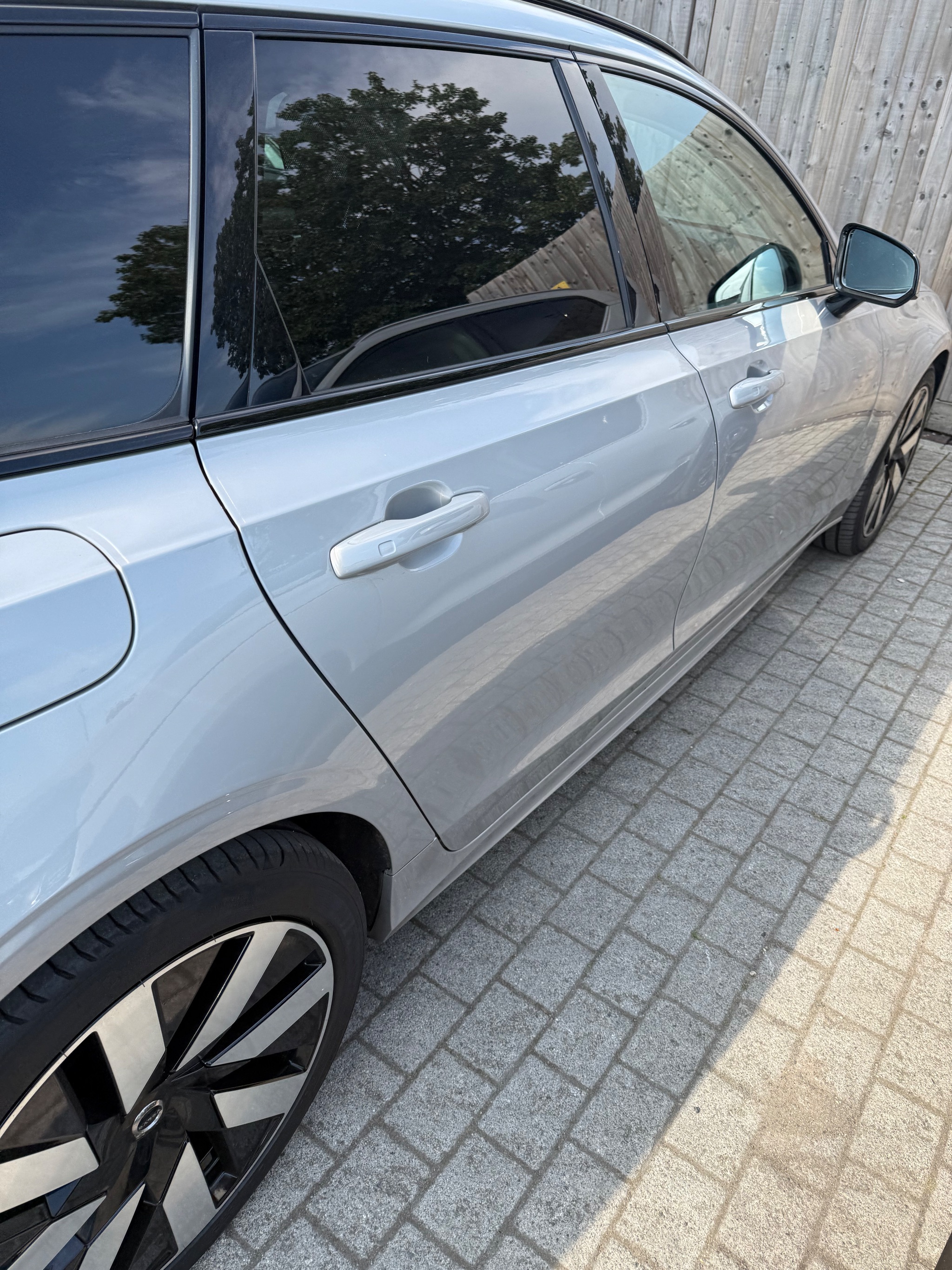 Volvo V90 estate parked at the Mobility Station workshop ready for adaptation