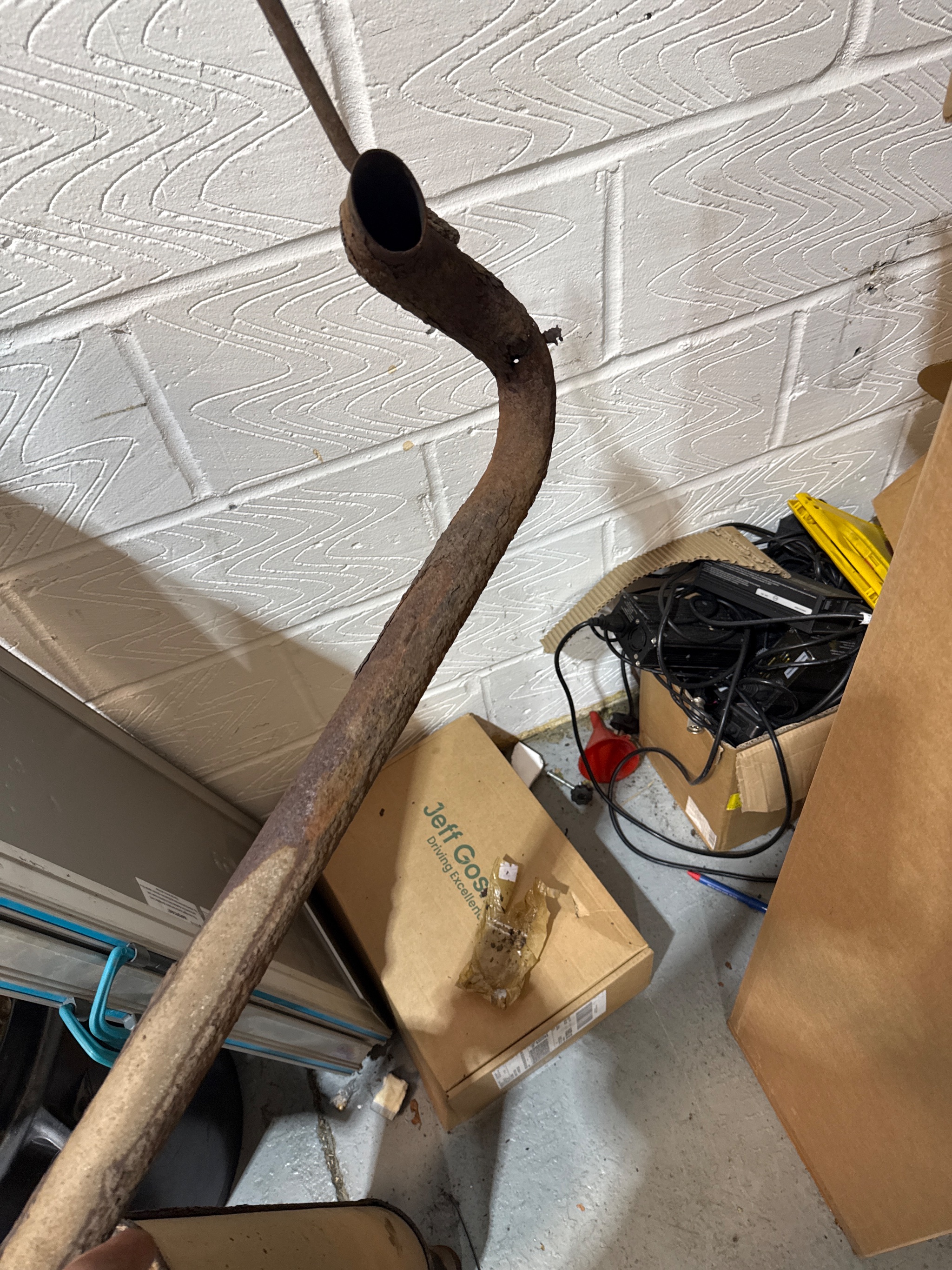 Replacement Allied exhaust fitted to a Peugeot Horizon at Heathrow