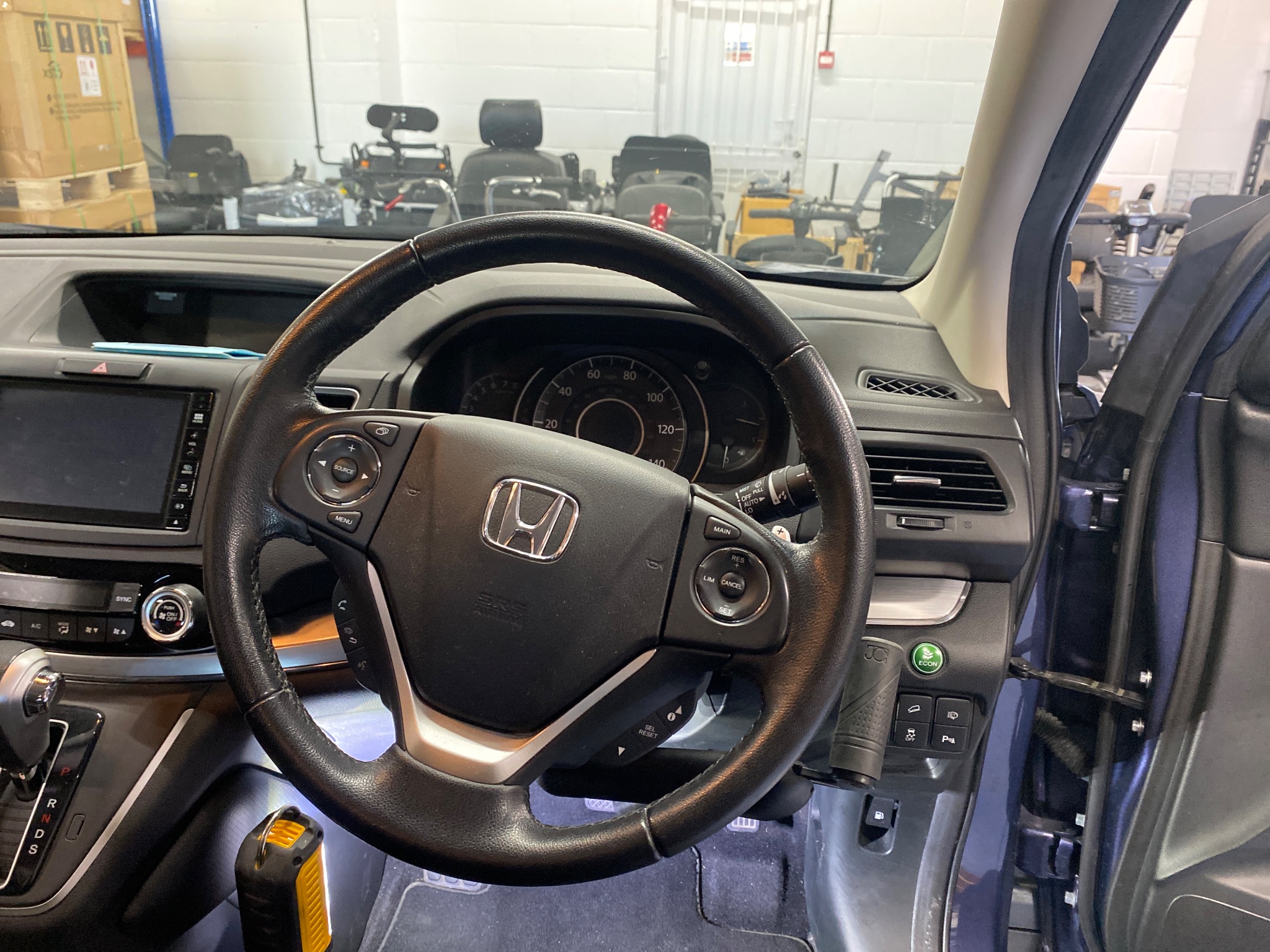 Honda CR-V parked in the Mobility Station workshop in Ferndown