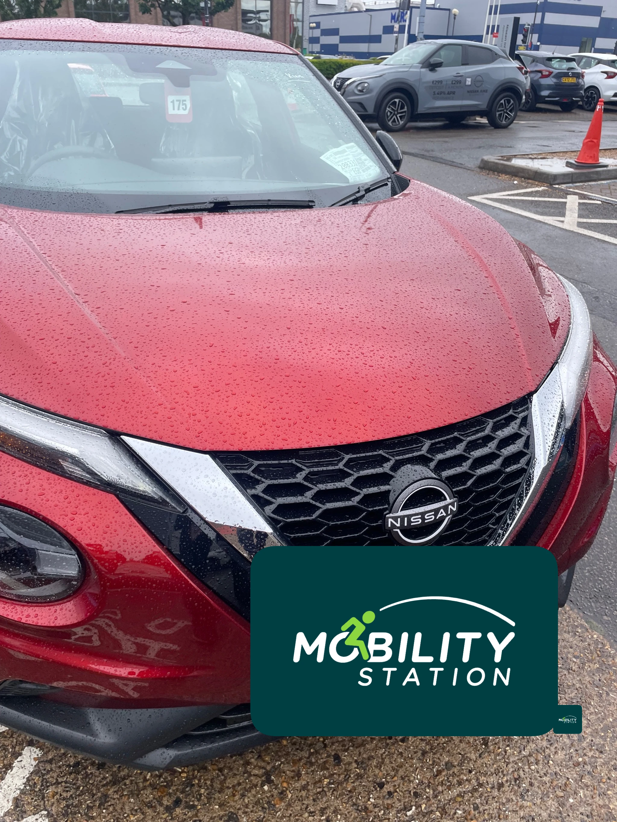 Push/pull hand controls fitted to a Nissan Juke at Heathrow