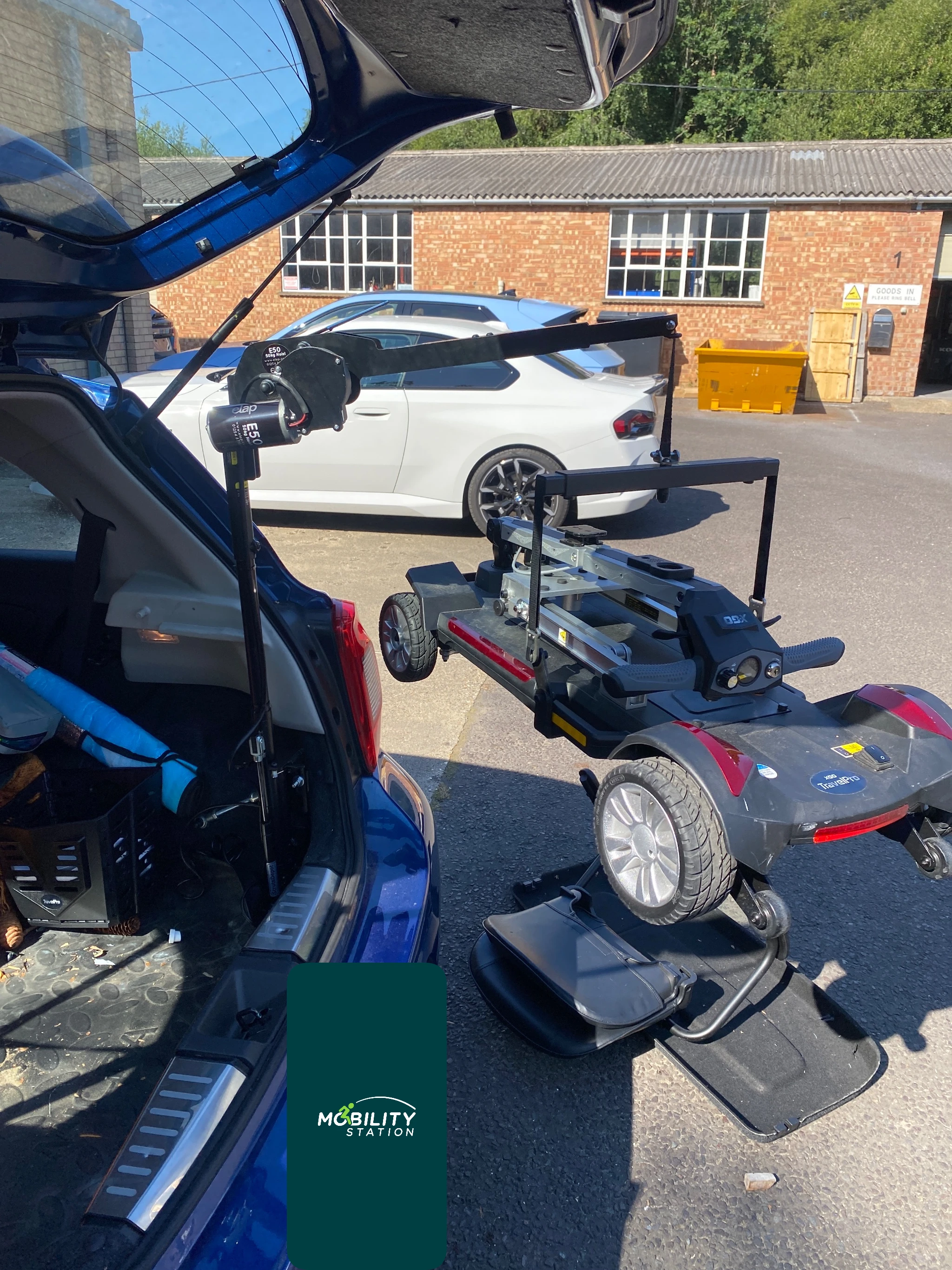 Brig-Ayd boot hoist fitted to a Nissan Micra in Ferndown