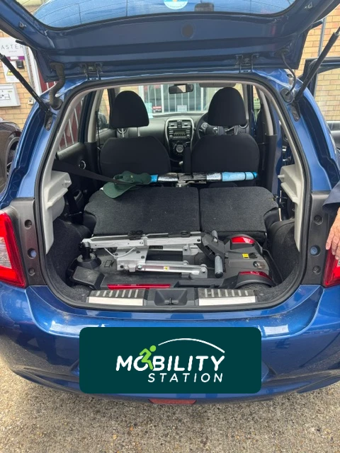 Nissan Micra parked outside the Ferndown workshop