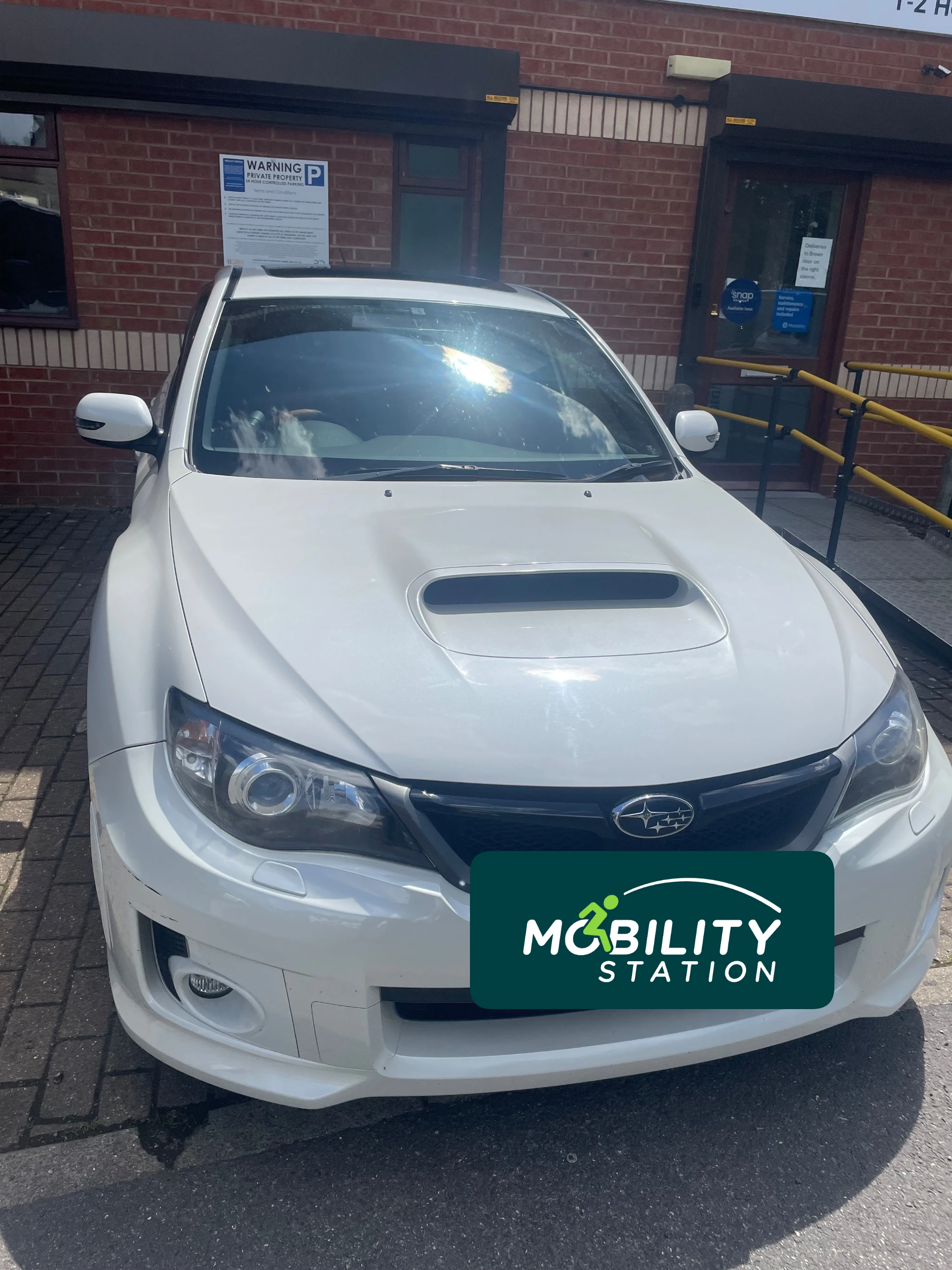Subaru Impreza WRX prepared for workshop adaptation work