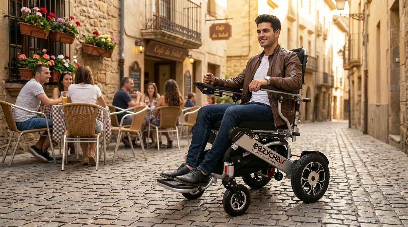 Eezy Split Folding Electric Wheelchair mobility product 12