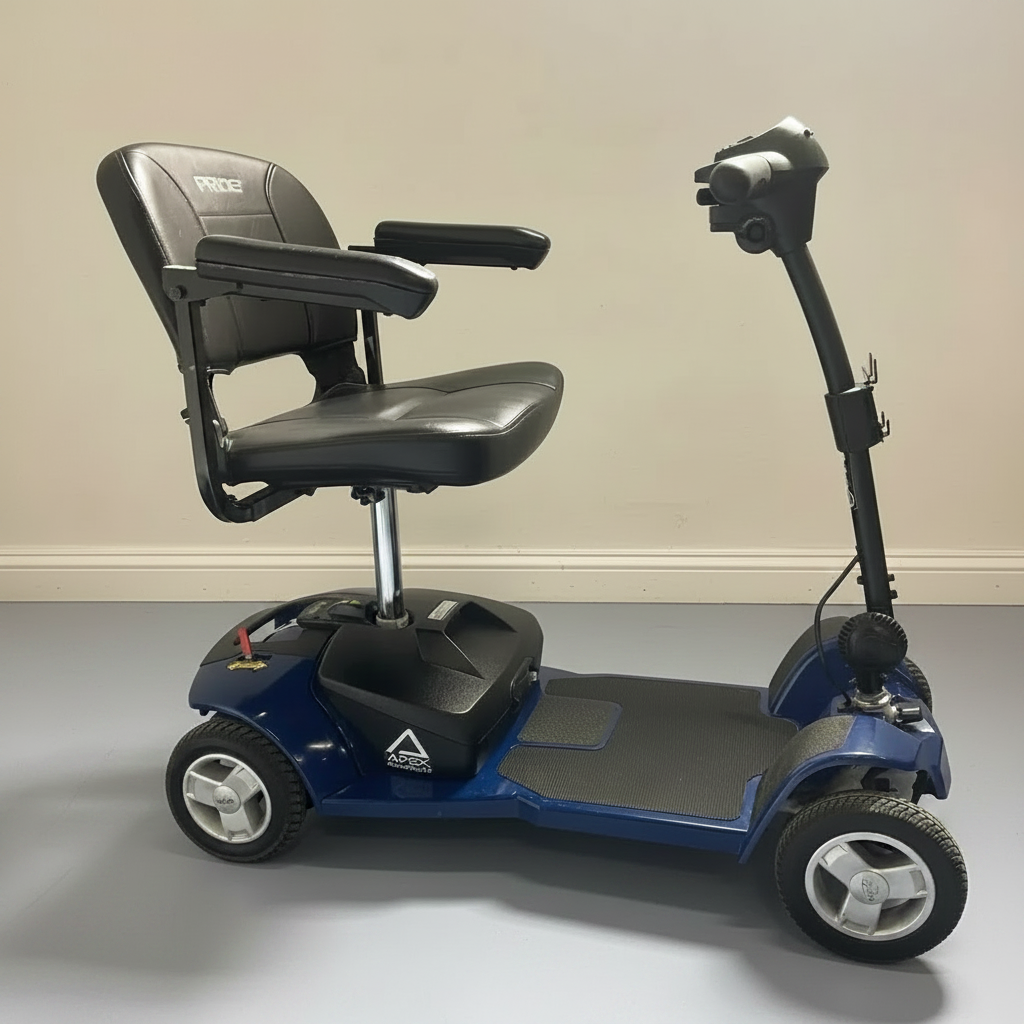 Pride Apex AlumaLite Mobility Scooter in Blue Used mobility product 2