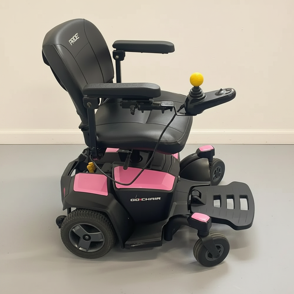 Pride Go Chair - The Portable Electric Powered Wheelchair Pink Used mobility product 3
