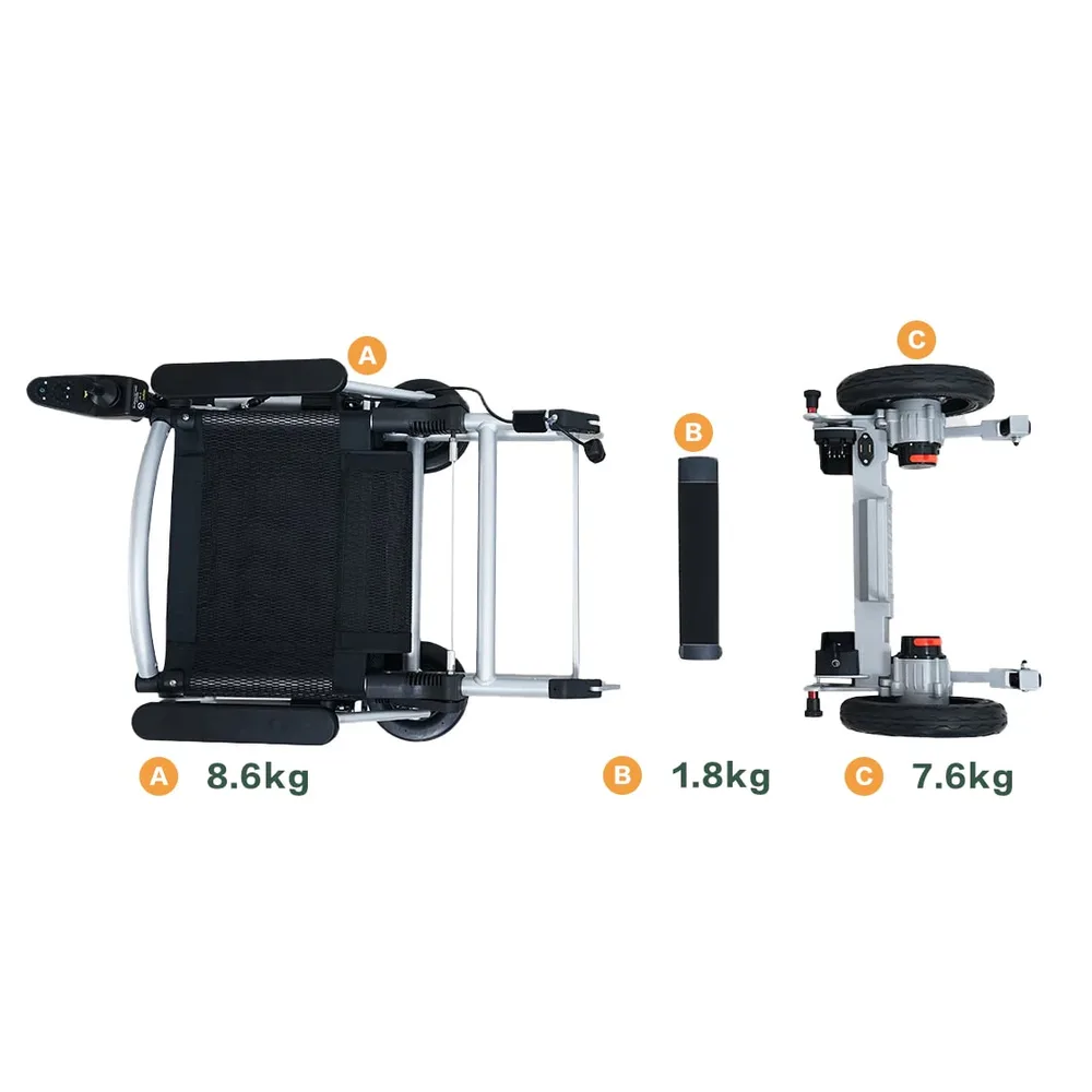 Joyrider Ultra Light Folding Electric Wheelchair mobility product 2